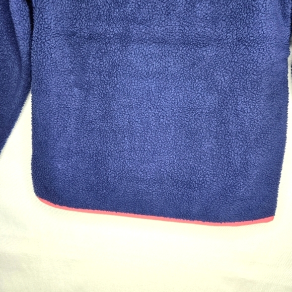 Vineyard Vines 3/4 zip Fleece Pullover. Blue With Red And Pink Trim. XXS - Picture 11 of 16